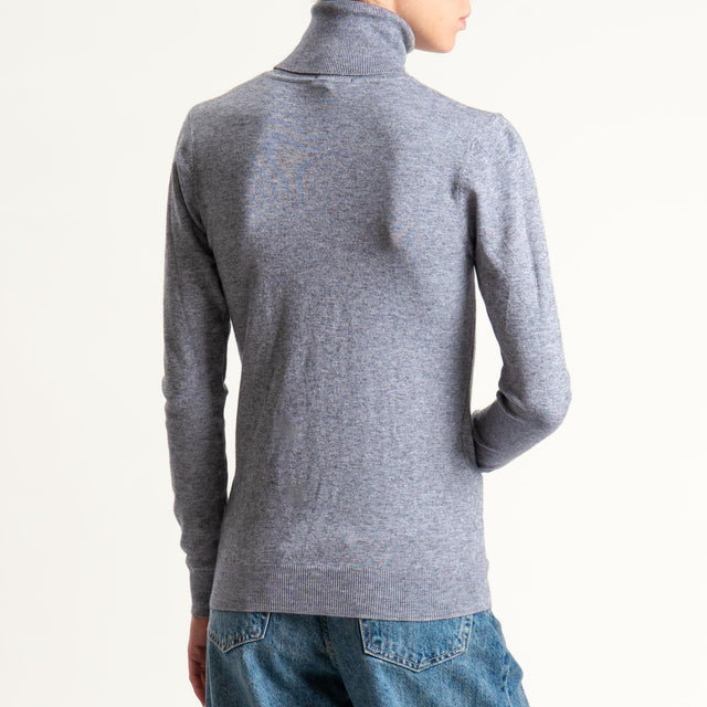 Zeroassoluto-Maglia collo alto - grigio melange