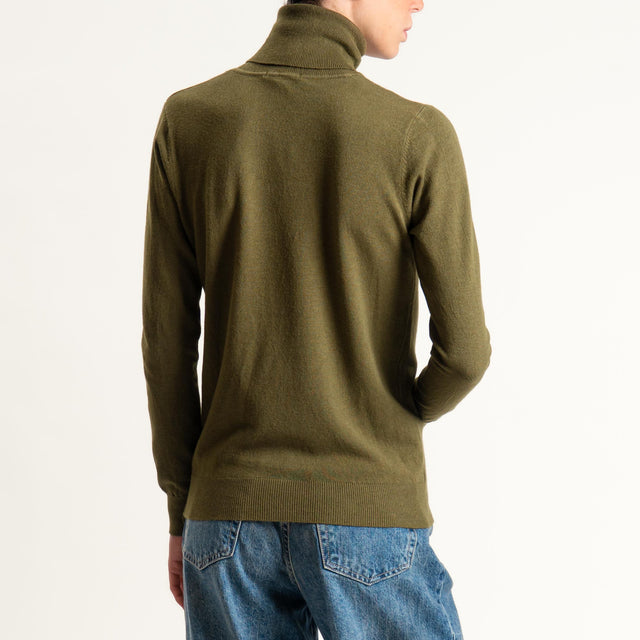 Zeroassoluto-Maglia collo alto - olio
