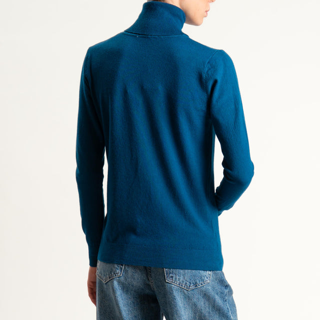 Zeroassoluto-Maglia collo alto - ottanio