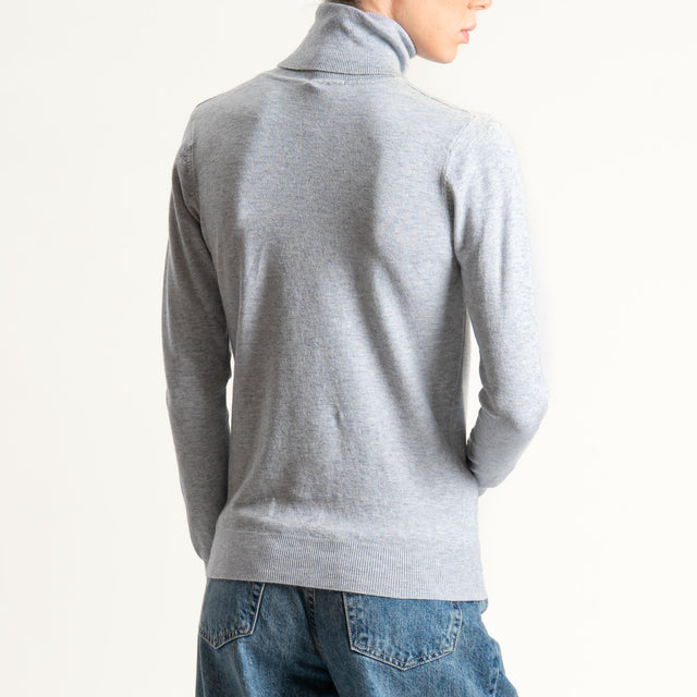 Zeroassoluto-Maglia collo alto - perla