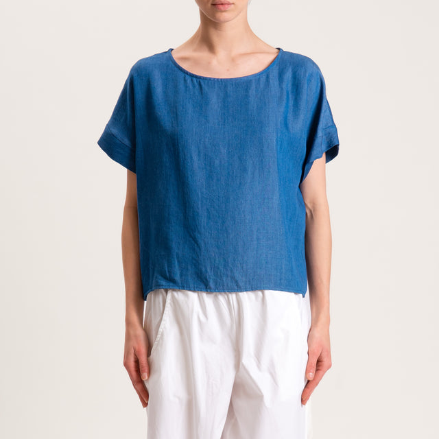 Zeroassoluto-Blusa KABY denim in tencel - denim