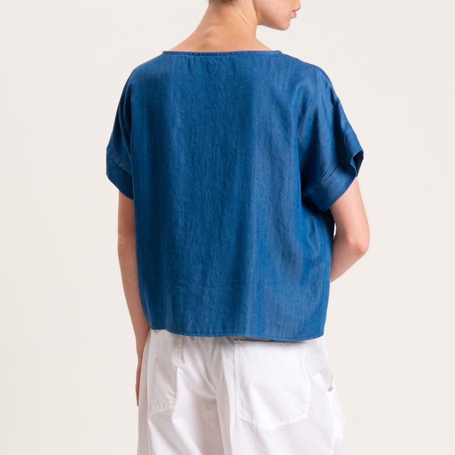 Zeroassoluto-Blusa KABY denim in tencel - denim