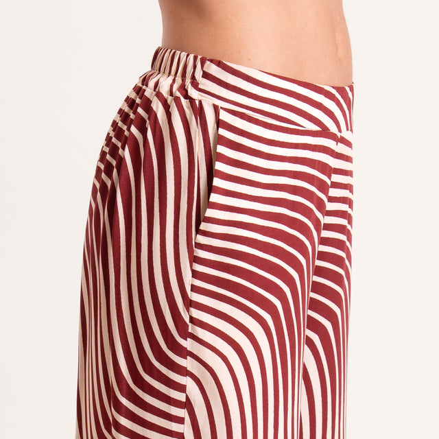 Zeroassoluto-Pantalone LEILA elastico dietro fanta - optical india/beige