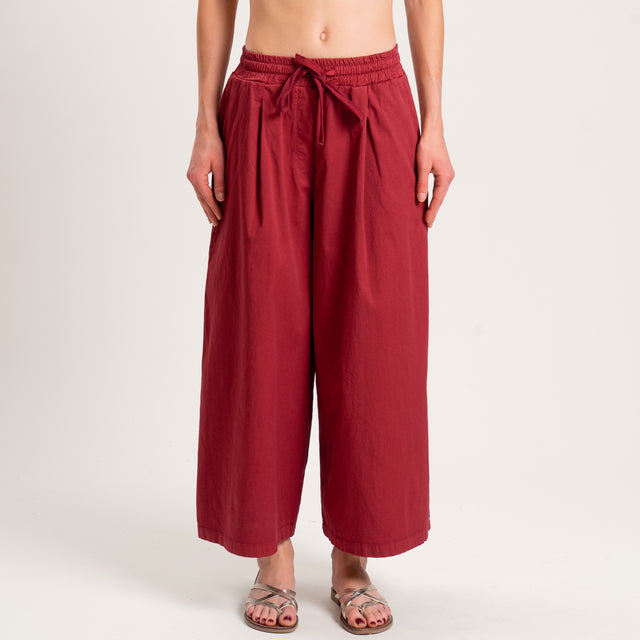 Zeroassoluto-Pantalone LENNY cropped elastico e coulisse - india