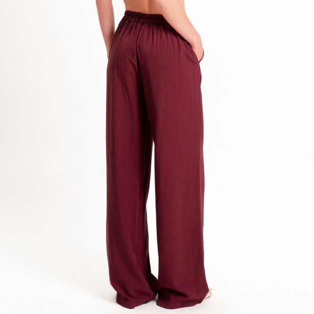 Zeroassoluto-Pantalone LIBIA misto lino elastico dietro - india