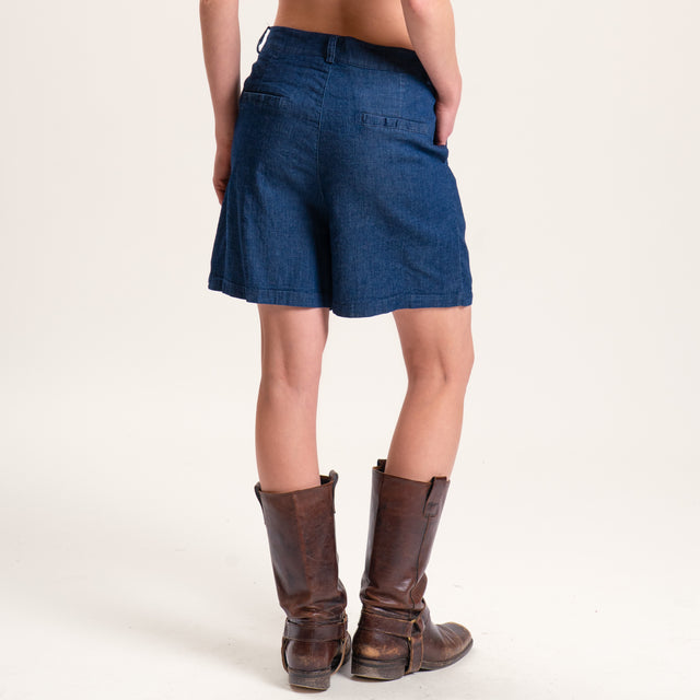 Zeroassoluto-Bermuda LOIR chambray tela leggera - denim
