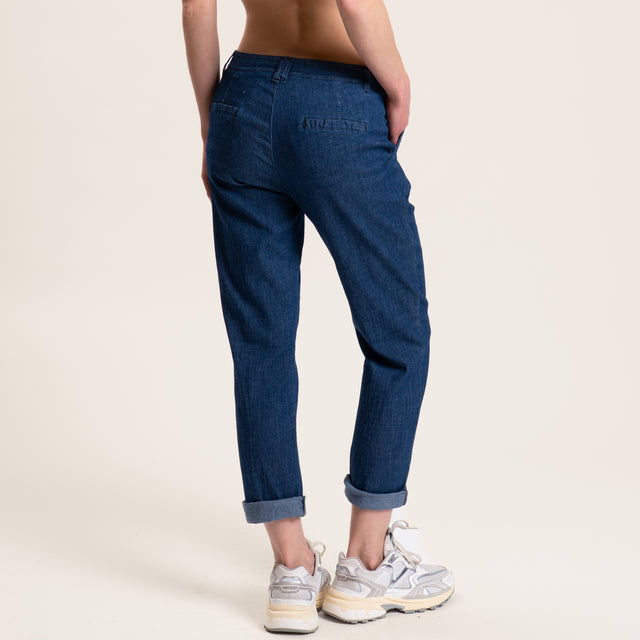 Zeroassoluto-Pantalone LOIS chino chambray - denim
