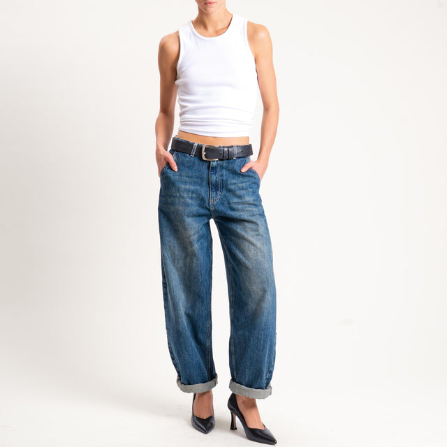 Zeroassoluto-Jeans MYA mom fit stone washed - denim