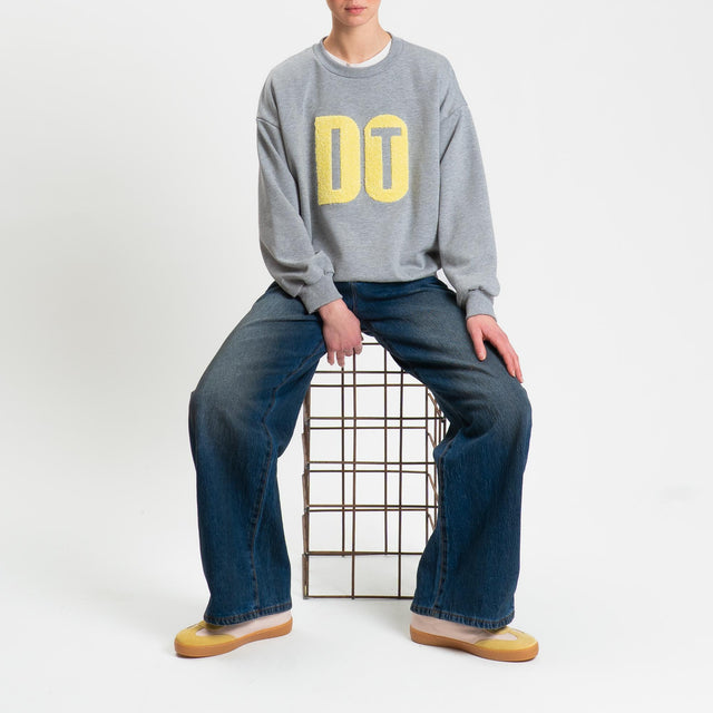Zeroassoluto-Felpa "DO IT" - grigio/mimosa