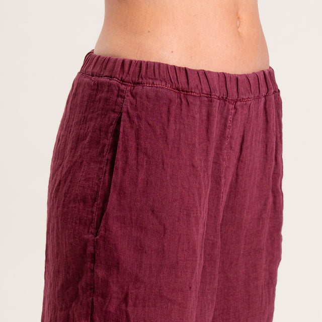 Zeroassoluto-Pantalone PAMY wide leg 100%LINO con - india