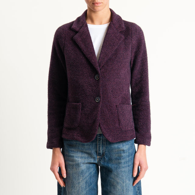 Zeroassoluto-Giacca PATTY ciniglia melange - Bordeaux