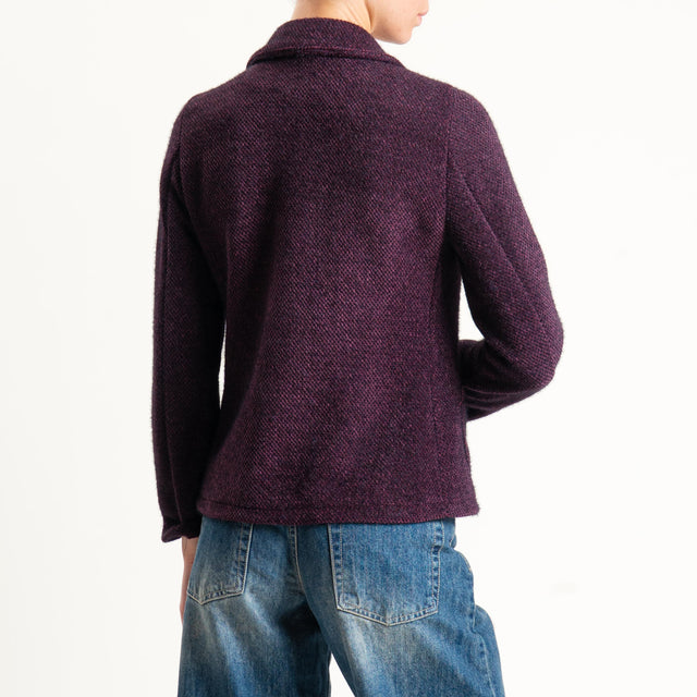 Zeroassoluto-Giacca PATTY ciniglia melange - Bordeaux