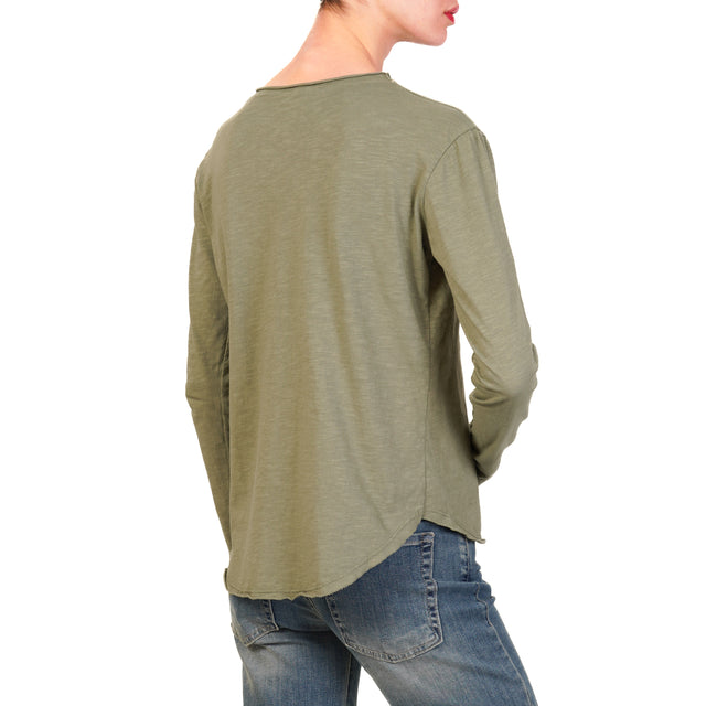 Zeroassoluto-T-shirt girocollo - militare