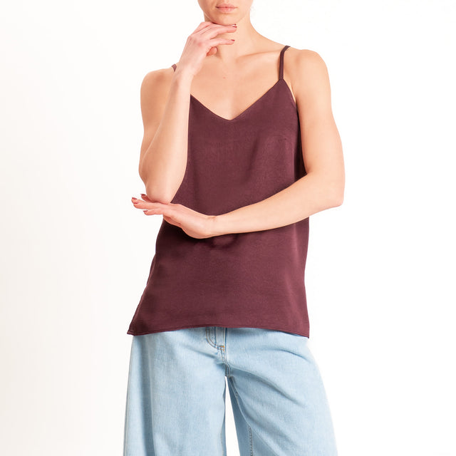 Zeroassoluto-Top bretelle regolabili - burgundy