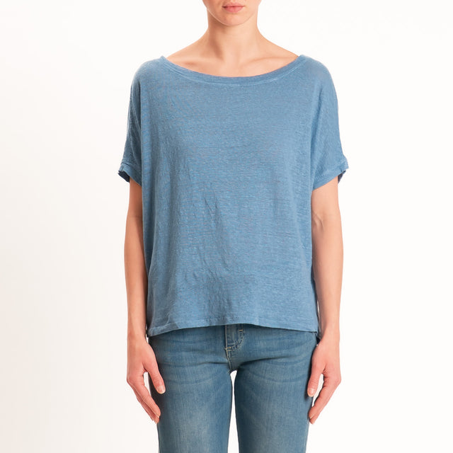 Zeroassoluto-T-shirt scatola 100% LINO - jeans