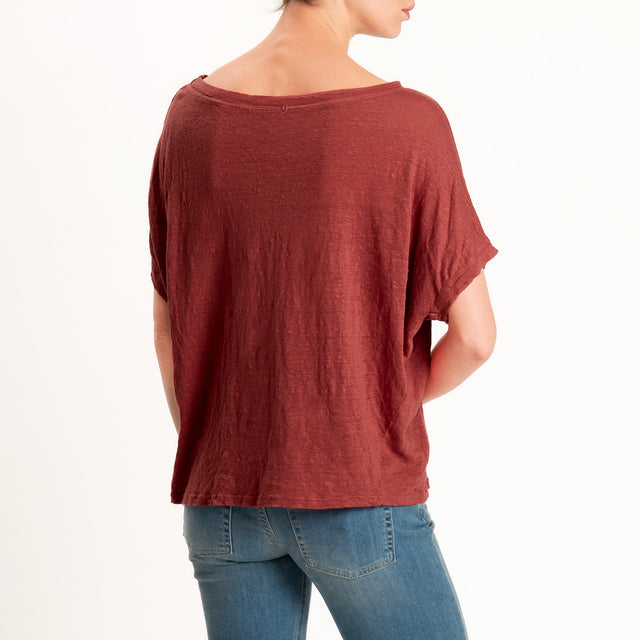 Zeroassoluto-T-shirt scatola 100 %lino - india