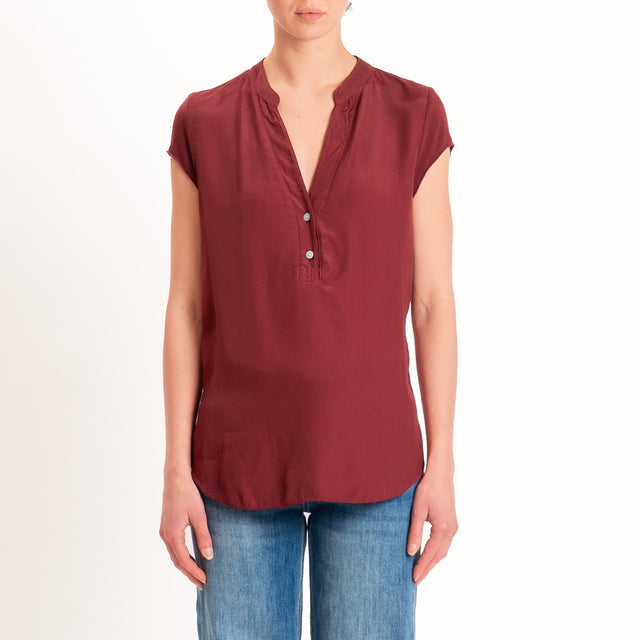 Zeroassoluto-Camicia chester mezza manica doppio tessuto - india