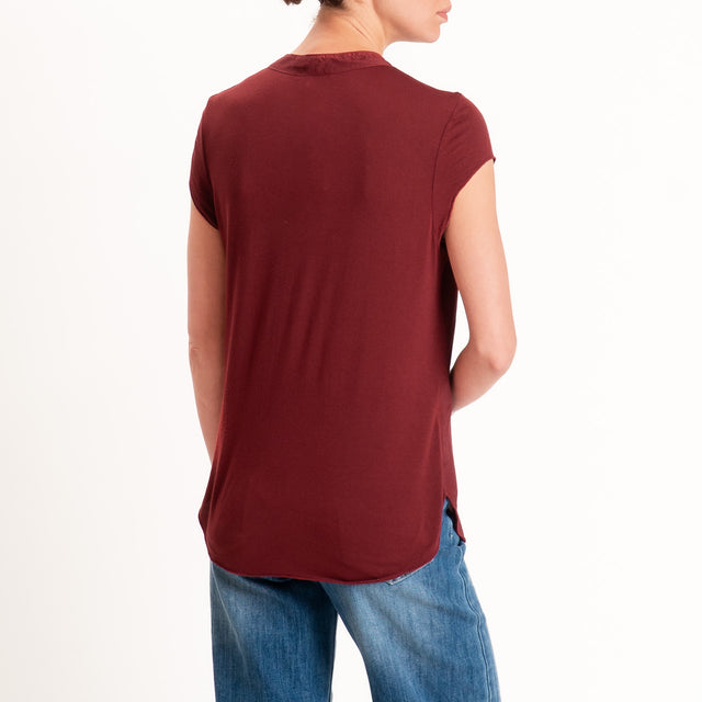 Zeroassoluto-Camicia chester mezza manica doppio tessuto - india