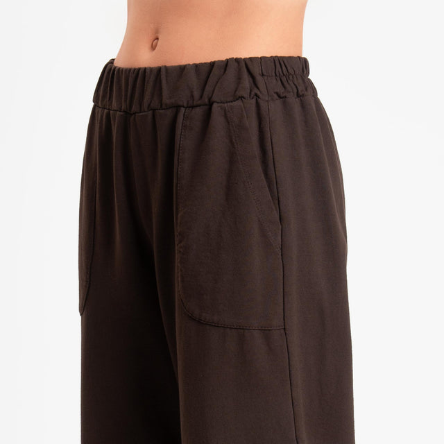 Zeroassoluto-Pantalone mom fit felpa light - moro