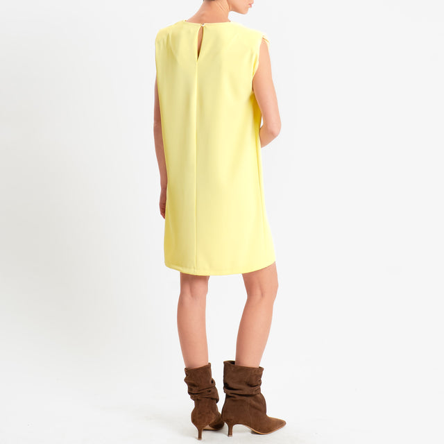 Zeroassoluto-Abito ALICE tessuto fluido con spalline - yellow