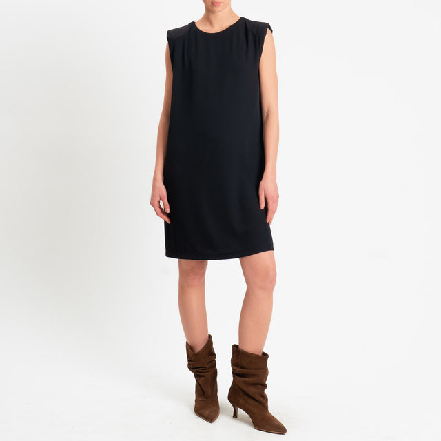 Zeroassoluto-Abito ALICE tessuto fluido con spalline - nero