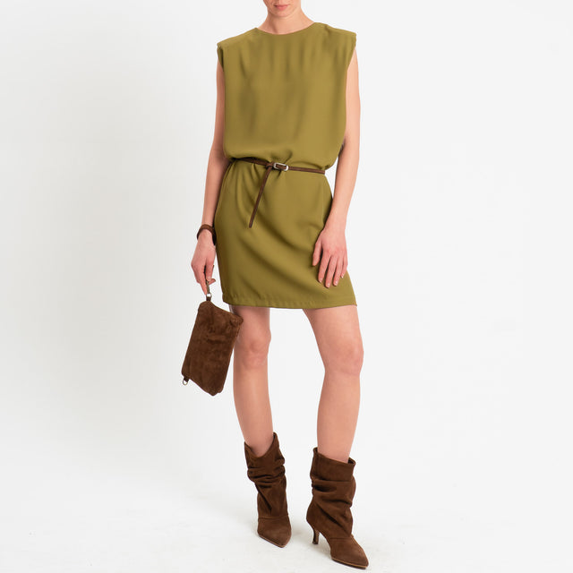 Zeroassoluto-Abito ALICE tessuto fluido con spalline - olio