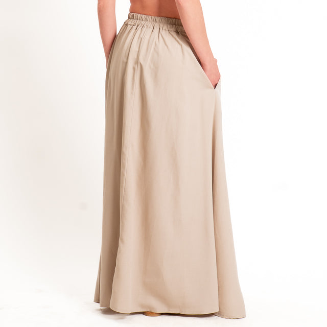 Zeroassoluto-Gonna ANIA ad a misto lino - desert