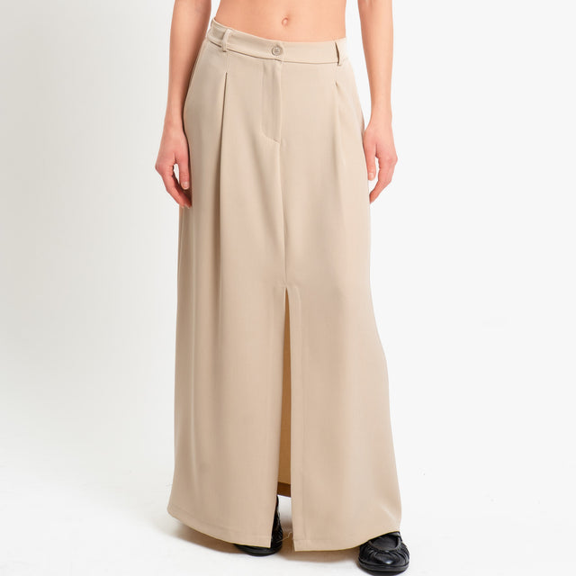 Zeroassoluto-Gonna ANIA tessuto fluido crêpe - sand