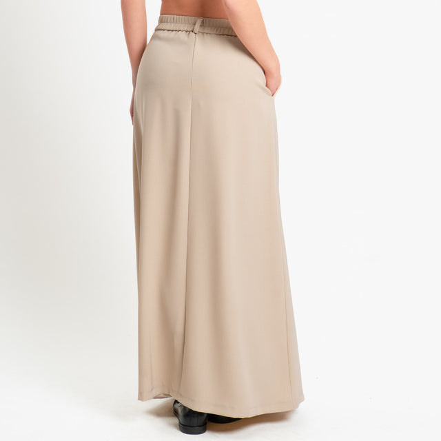 Zeroassoluto-Gonna ANIA tessuto fluido crêpe - sand