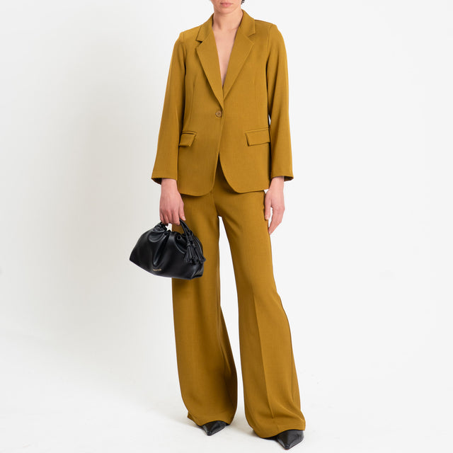 Zeroassoluto-Pantalone BENNY tessuto fluido crêpe - olio