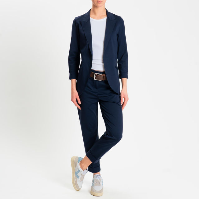 Zeroassoluto-Giacca JENNY punto milano 1 bottone- blu