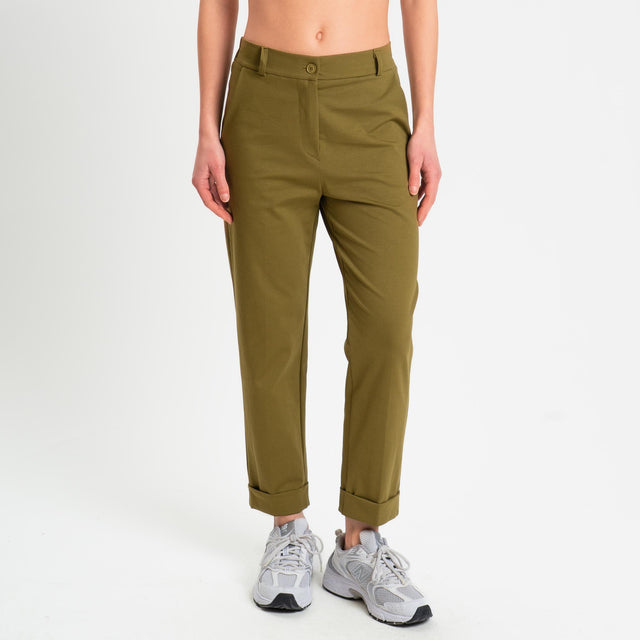 Zeroassoluto-Pantalone BETTY punto milano elastico - olio