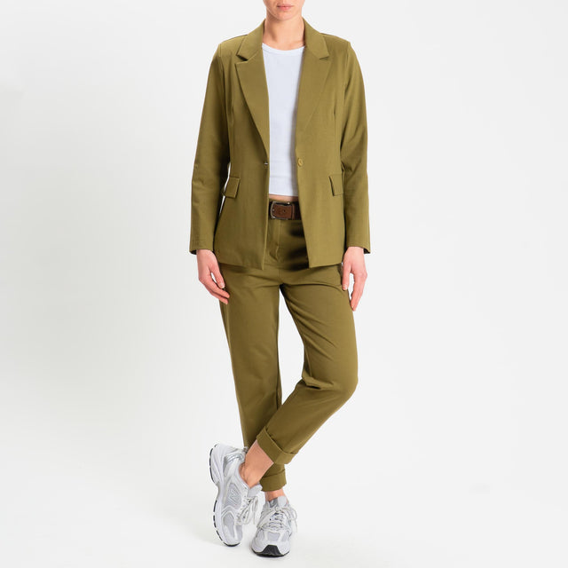 Zeroassoluto-Pantalone BETTY punto milano elastico - olio