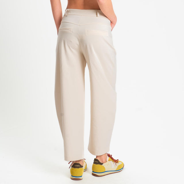 Zeroassoluto-Pantalone BONNY barrel punto milano - burro