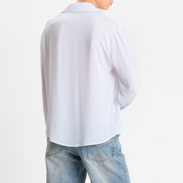 Zeroassoluto-Camicia CLAY MANO SETA - bianco