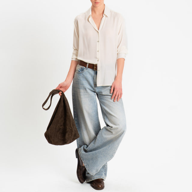 Zeroassoluto-Camicia CLAY MANO SETA - burro