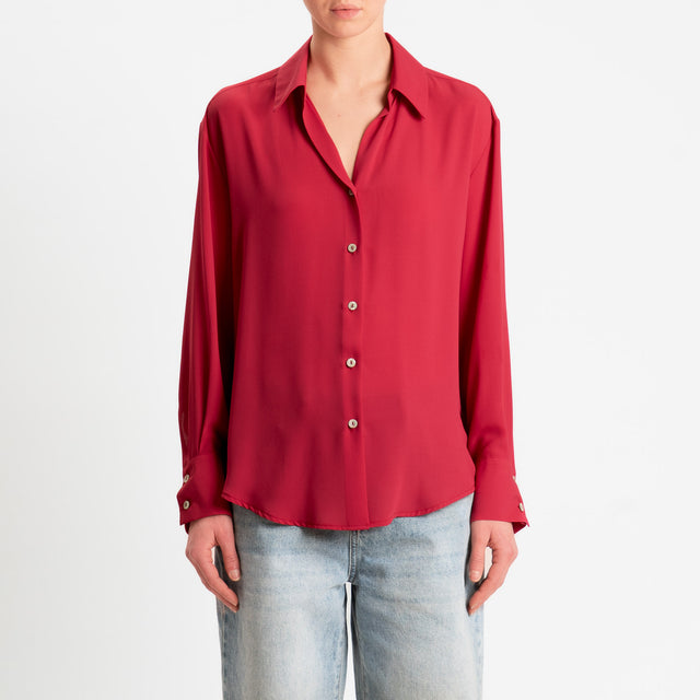 Zeroassoluto-Camicia CLAY MANO SETA - cherry