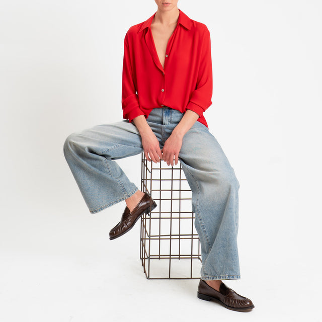 Zeroassoluto-Camicia CLAY MANO SETA - lacca