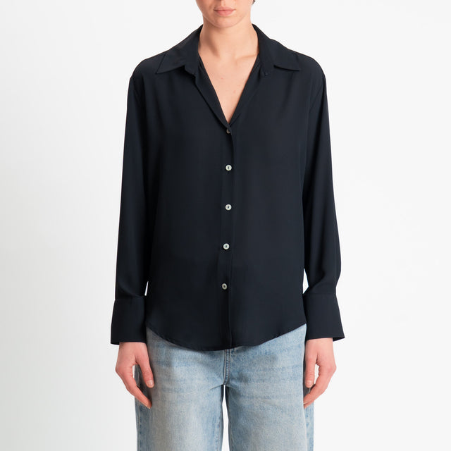 Zeroassoluto-Camicia CLAY MANO SETA - nero