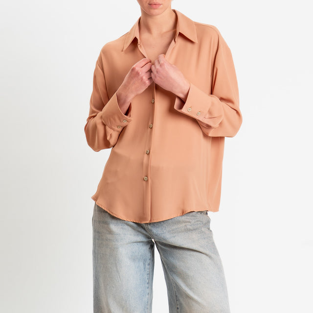 Zeroassoluto-Camicia CLAY MANO SETA - peanut
