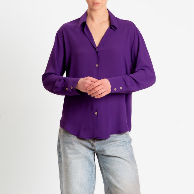 Zeroassoluto-Camicia CLAY MANO SETA - purple