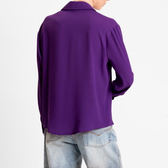 Zeroassoluto-Camicia CLAY MANO SETA - purple