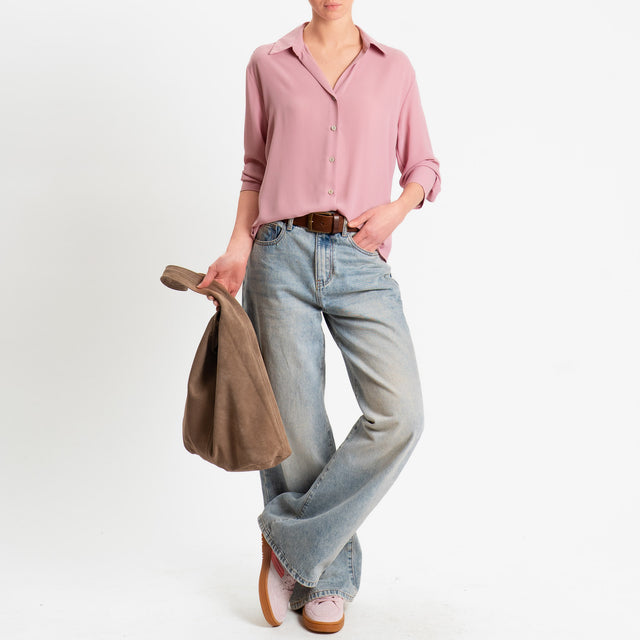 Zeroassoluto-Camicia CLAY MANO SETA - rose