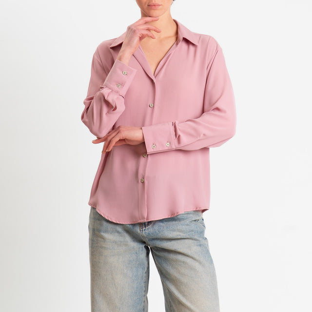 Zeroassoluto-Camicia CLAY MANO SETA - rose
