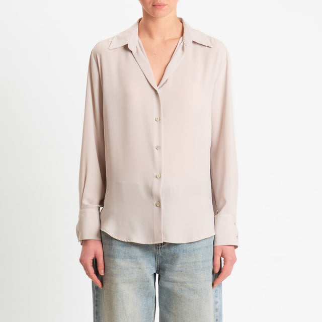 Zeroassoluto-Camicia CLAY MANO SETA - stone