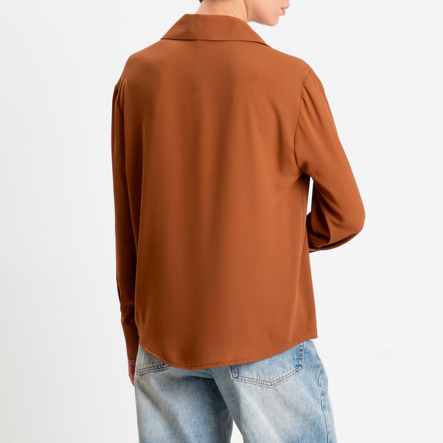 Zeroassoluto-Camicia CLAY MANO SETA - sughero