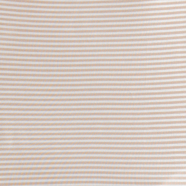 Zeroassoluto-T-shirt CLOE righe in jersey elasticizzato - beige/latte