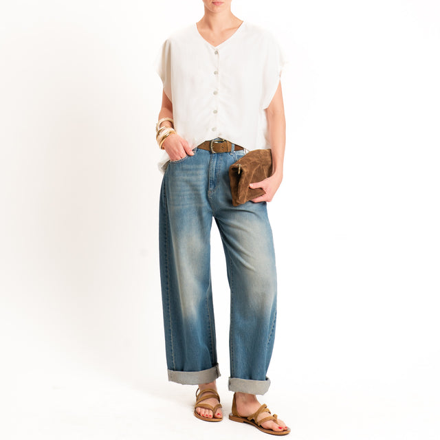 Zeroassoluto-Camicia COSTY misto lino - burro