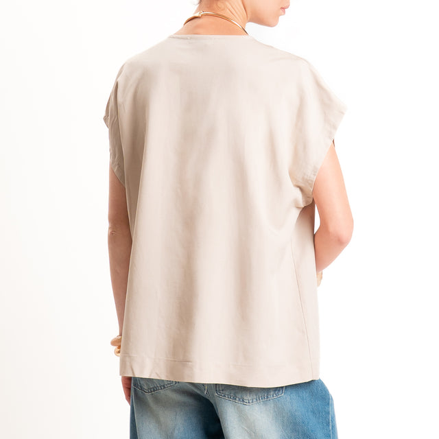 Zeroassoluto-Camicia COSTY misto lino - desert