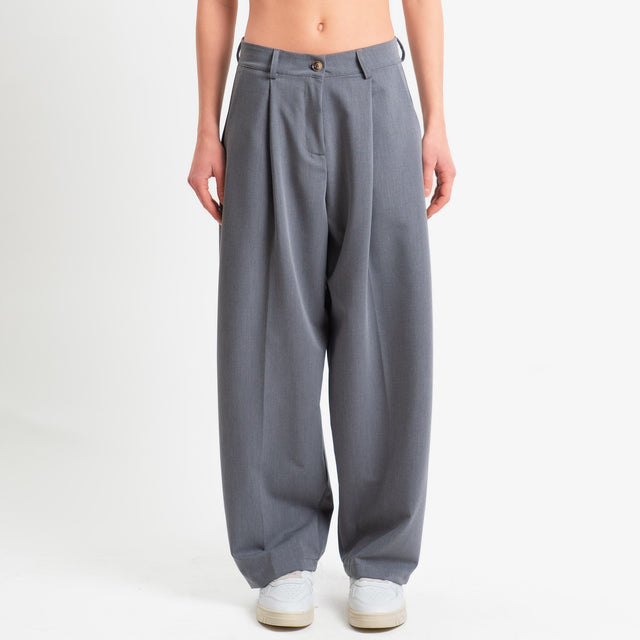 Zeroassoluo-Pantalone GENNY poliviscosa comfort elasticizzato - grigio melange